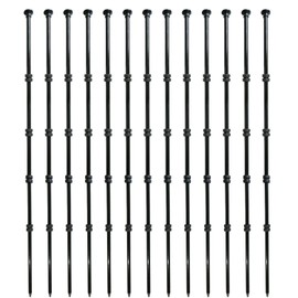 Fercery 3.1Ft Garden Fence Post,Heavy Glass Fiber (Diameter: 11mm),Temporary Fencing - 20 Pack Black，Electric Fence Posts ，Animals Fence，Snow Fence，Garden Protection，Adjustable Height