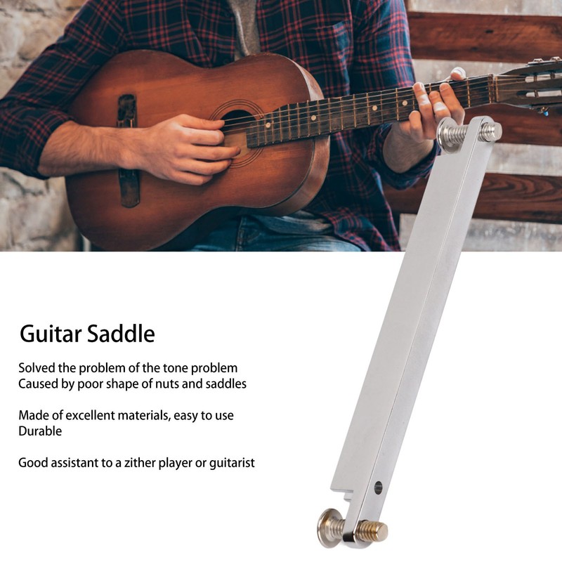 Guitar Saddle Metal Delicate Professional Acoustic Guitar Saddle Part for