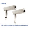 2pcs 1/4" Right Angle Adapter Male Female 90 Degree TS