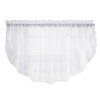 Stylemaster Elegance 60 by 24-Inch Sheer Voile Ascot Valance, White