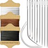 VONEEDL Upholstery Repair Kit: Waxed Sewing Thread (3 Colors) &