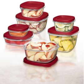 Rubbermaid Easy Find Lids Food Storage Container, 1.25 Cup, Racer Red