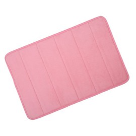 Blush Microfibre Memory Foam Bathroom Bath Mat With Non Slip Back 40 x 60cm