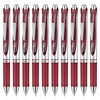 Pentel Gel Ink Ballpoint Pen, EnerGel Retractable 0.7mm, Silver Barrel,
