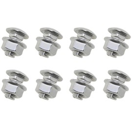 ZZHXSM 8PCS Track Bolt Garage Door Hardware Screw Nut 304 Stainless Steel Bridge Square Neck Bolt M8x16MM with Flange Female M8 for Garage Door Cable Spring and Fitting Fixed Connection