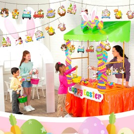 36 Pcs Easter Hanging Ornaments, Happy Easter Decorations Mini Tree Ornaments Easter Tree Hanging Ornaments for Easter Party Decorations