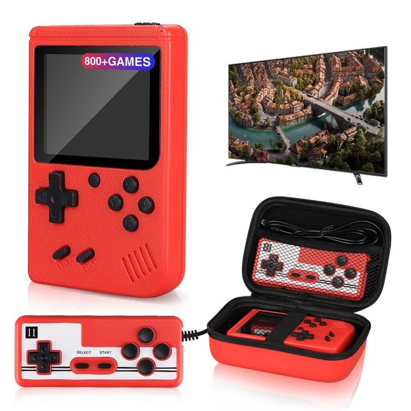 Handheld Game Console, 3.0 Inch Screen, Retro Mini Games Console 800+ Classic FC Games, Support Up to 2 Players & TV Ideal Christmas or Birthday Gift