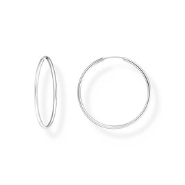 Thomas Sabo Medium Hoop Earrings 925 Sterling Silver CR728-001-21, Sterling Silver, No Gemstone