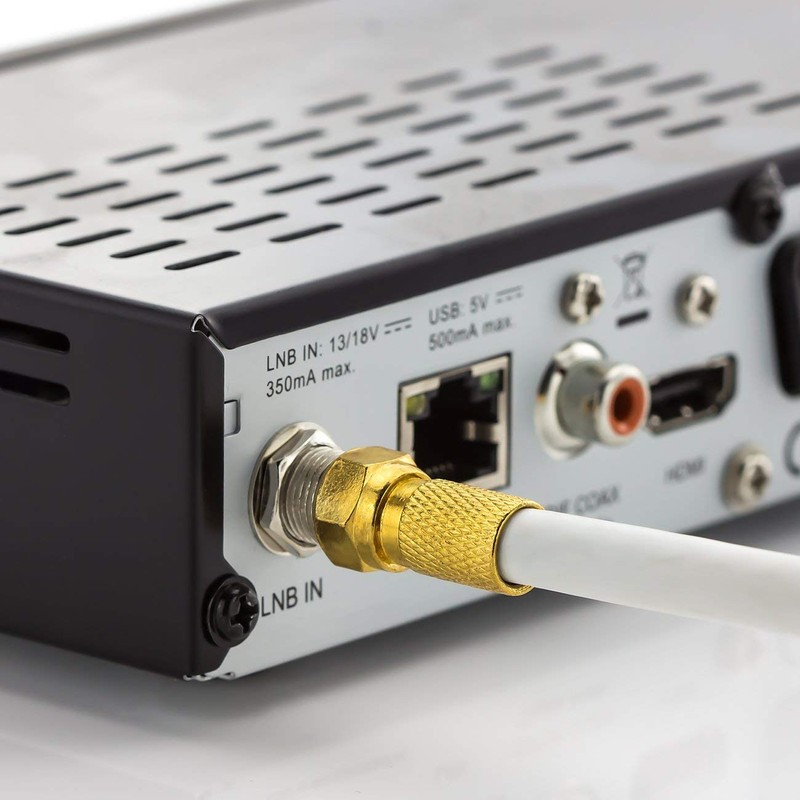 deleyCON F-Connector Set with 5 x Connectors and 10 x
