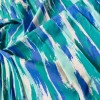 Unbranded Abstract Blue and White Print Fabric 4 way Stretch