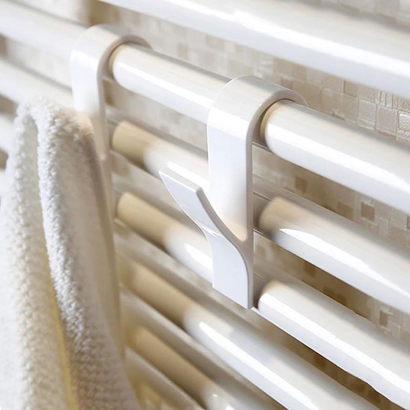 6 Pieces Bath Hook Holder Plastic Heated Towel Rail Radiator