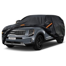 kayme Kayme 7 Layers SUV Car Cover Custom Fit for Kia Telluride (2017-2025) Waterproof All Weather for Automobiles, Outdoor Full Cover Rain Sun UV Protection.Black
