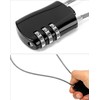 QWORK Motorcycle Helmet Lock, 2 Pack Password Lock & Cable