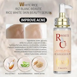 AILKE Natural Rice Extract Whitening Serum, Clean Skin, Smooth, With Niacinamide, Improve Dull Skin, Nourishing, Moisturizing for Face and Body,...   