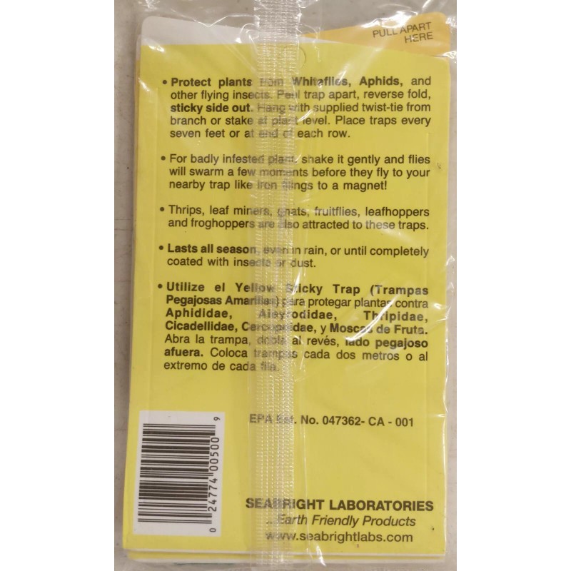 Seabright Labs Yellow Sticky Aphid Whitefly Traps (10)