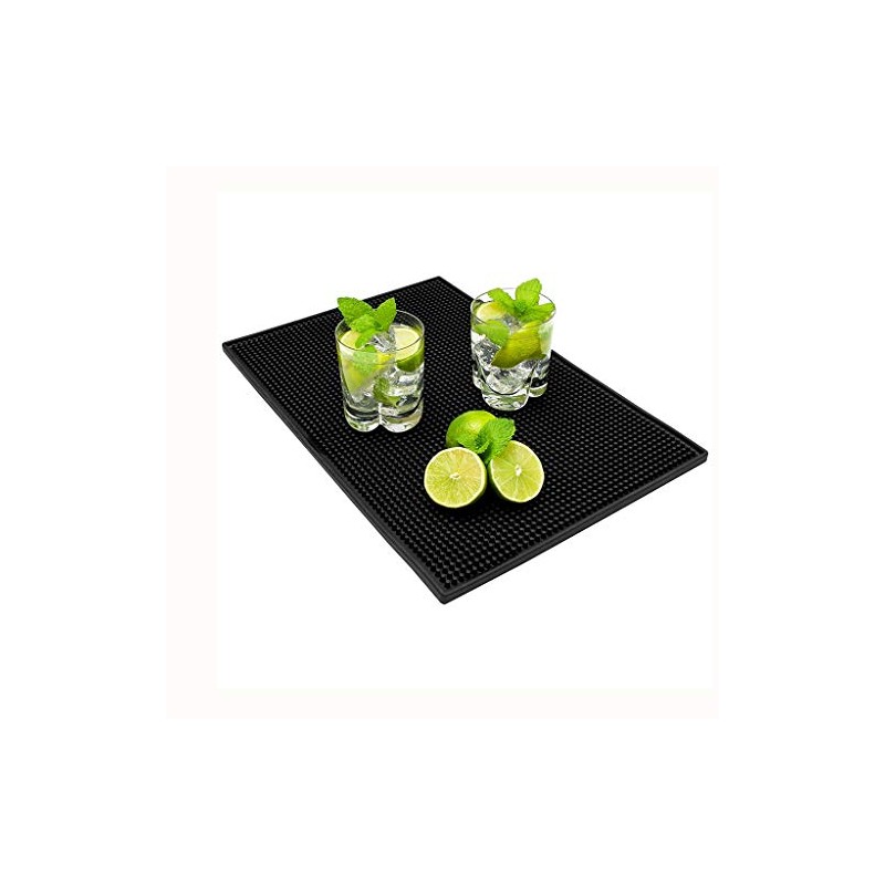 Rubber Service Bar Mat, Anti-slip12" x 6" Rubber Bar Spill