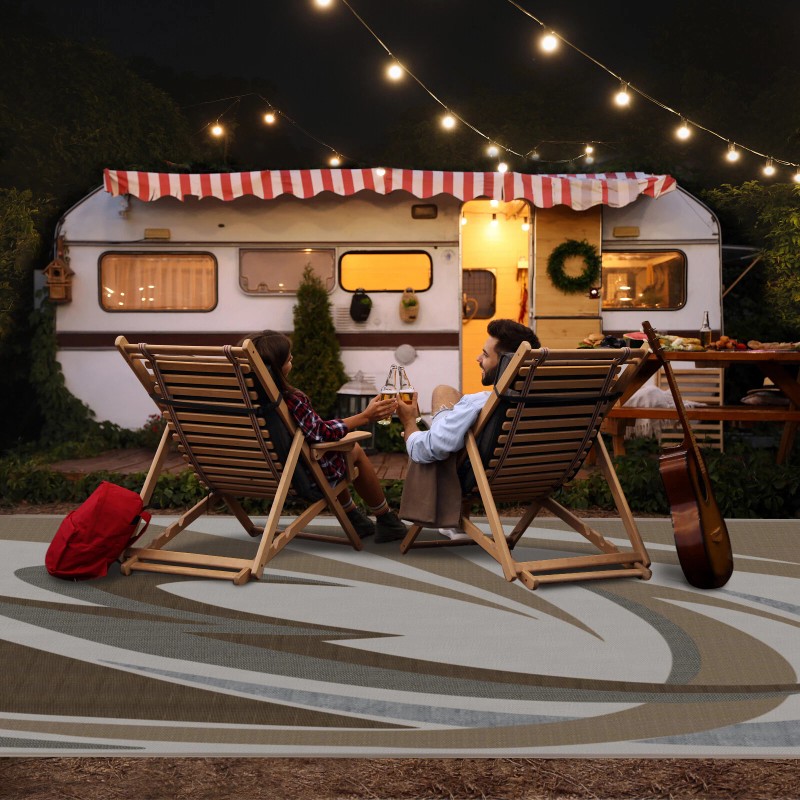 EEZ RV Products 9'x18'FT Heavy Duty Reversible/Dur - Brown