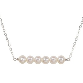 Sterling 60th Birthday Gifts for Women, Sterling Silver 6 Freshwater Pearl Bar...