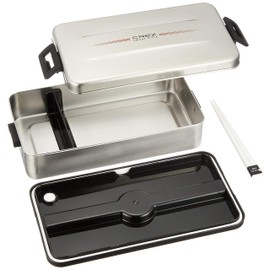 Asbel 3609 1-Tier Lunch Box, 28.1 fl oz (800 ml), Clez SS-800L with Bag, Stainless Steel