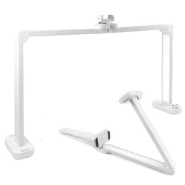 BQAN Nail Tech Lamp for Desk with Phone Holder, 33" 40W Foldable Table Lamp for Nail, Lash Eyelash Extension, Tattoo - 3 Modes 3000k-6000k LED Manicure Desk Light (White)