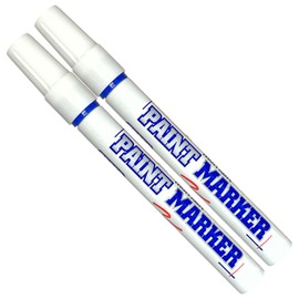 Paint Markers Oil-Based Pen Permanent Waterproof Car Tire Tread Rubber Metal - 2 pcs (Blue)