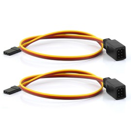 2pcs JR Style Servo Plug Splitter 1 Male to 2/4/5Female Y Harness Leads Y Splitter Cable Lead Wire 350mm for RC Cars Airplane Drone Receiver Servo ESC Cable Servo Fan 2pcs (1 Male to 2Female)