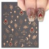 6 Sheets Sun Star Nail Art Stickers Moon Nail Stickers