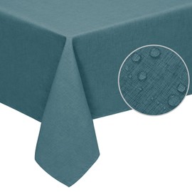 Easy-Going - Mantel rectangular de lino sintético impermeable, a prueba de derrames, resistente a las manchas, tela decorativa sin arrugas, para cocina, comedor, fiesta, bodas, restaurantes (60 x 102