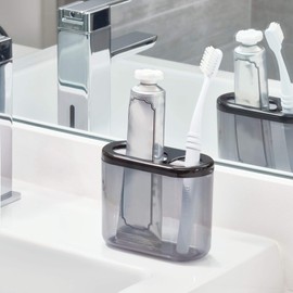 インターデザイン(Interdesign) 歯ブラシスタンド ブラック/スモーク 11.09/5.41/8.89 28937.0