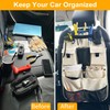 Car Seat Back Organizer with Multiple Storage Pockets, Black Mesh