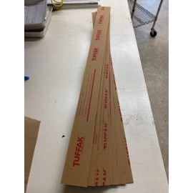 Tuffak Lot of 5pcs-Clear Polycarbonate sheet 1/8" thick 3.725" wide x 48" long.
