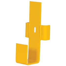 Vestil GR-H2R-BKT-CS-DI Steel Center Post Mounting Bracket for Drop in Guard Rail System Yellow