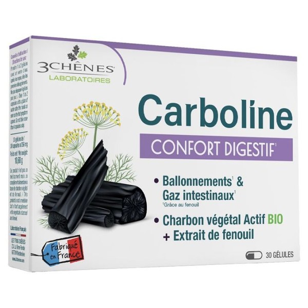 3Chênes Carboline Confort Digestif 30 Gélules