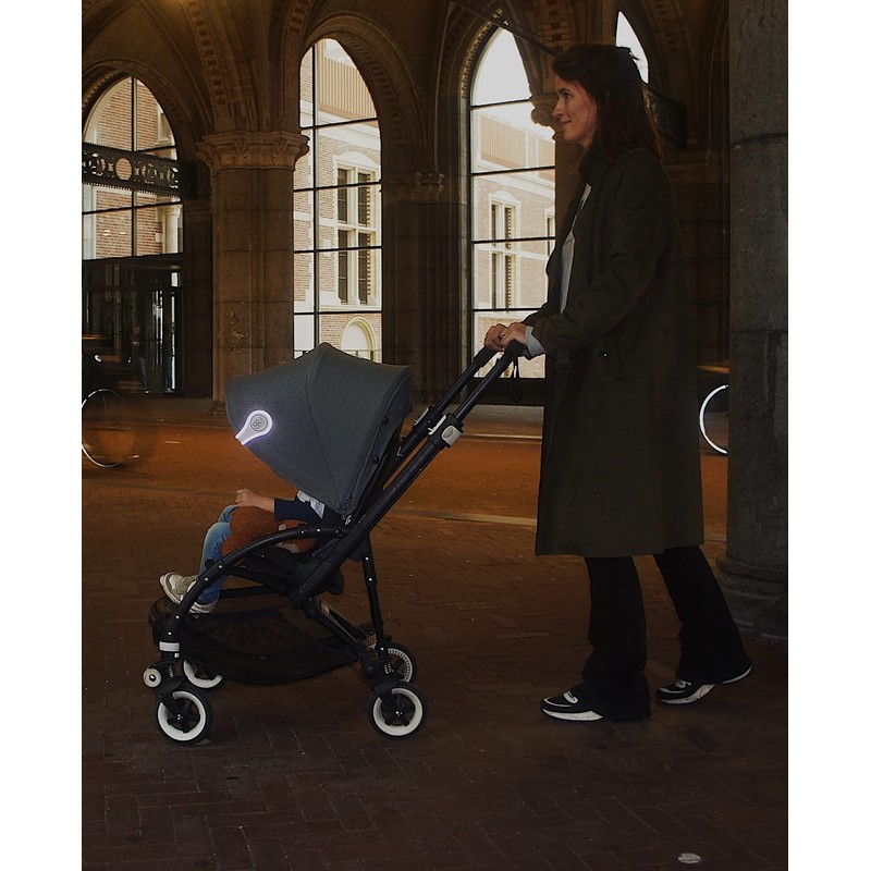 Cloby CBY-CRF1-BLA Magnetic Clips Set of 2 Reflective Canvas Black/Grey