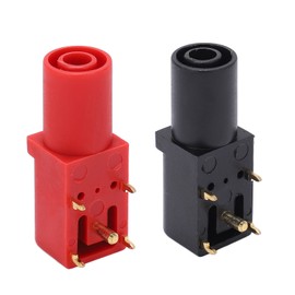 2Pcs PCB Banana Socket, Banana Socket PCB Banana Socket Plated Plug 4mm Right Angle Banana Socket for Circuit Detect