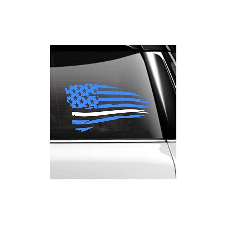 EMS Support Decal- White Thin Line