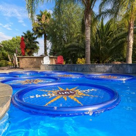 Solar Sun Rings 60 Inch Above Ground or Inground Swimming Pool Hot Tub Spa Heating Accessory Circular Heater Solar Cover, Blue (Cover Only)