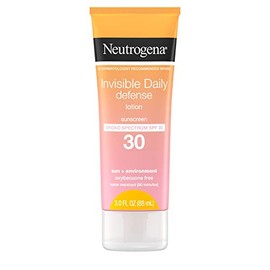 Neutrogena Neutrogena Invisible Daily Defense Sunscreen Lotion, Broad Spectrum SPF 30, Oxybenzone-Free & Water-Resistant, Sun & Environmental Aggressor Protection, Antioxidant Complex, 3.0 fl. oz