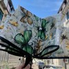 XiranYien Butterfly Clear Umbrella Women Elegant Unique Automatic Open Close