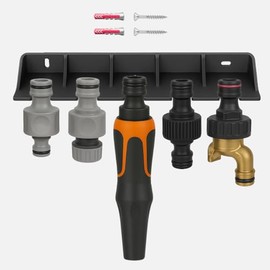 Naturalspring® Wall Bracket for Gardena Couplings & Adapters & Hoses Storage Holder Garden Hose Accessories