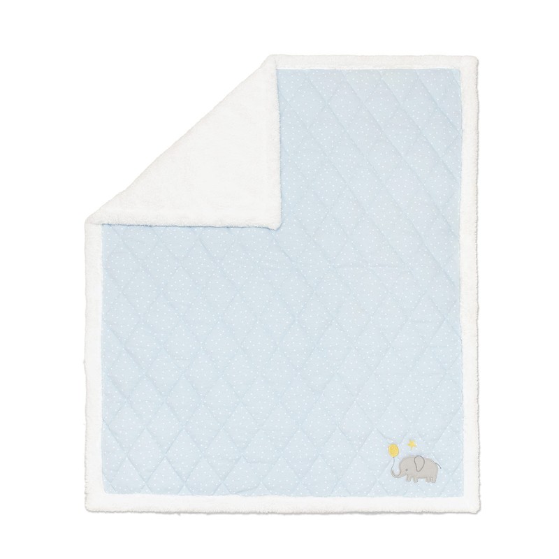 Living Textiles Jersey Stroller Blanket - Mason Elephant