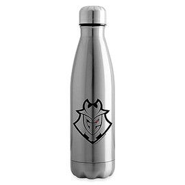 Spreadshirt G2 Esports Logo Black Lines Insulated Water Bottle, 500 ml, Silver