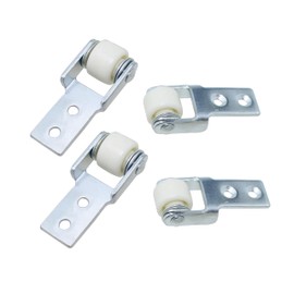 4PCS 15mm Dia Wheel Sliding Door Track Guide Wheel Roller for Furniture Rolling Cabinet Sliding Door Trundle Bed Drawers