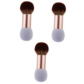 Minkissy 3 Pcs Makeup Brush Set Double-ended Cosmetics Brush Daily Travel Makeup Tool