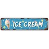 Ice Cream Embossed Metal Sign - Vintage Diner Ice Cream