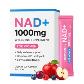 Maani Essence NAD+ 1000mg Wellness Supplement for Women – Daily Antioxidant Support, 21 Sticks