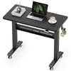 WALKINGDESK Pneumatic Standing Desk with Wheels, Whole Piece Board Rolling