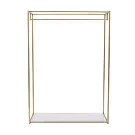 PSUFURV Heavy Duty Metal Garment Rack Floor-Standing Clothing Rack with Delicate Eco-board Shoes Bags Clothes Organizer Storage Shelves for Corridor, Entrance Hall, Bedroom