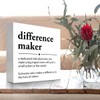 Funny Wooden Box Sign,Difference Maker Definition Office Wood Box Plaque