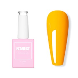 FZANEST Yellow Gel Nail Polish 15ml,Spring Summer Color Nail Art Gel Polish Soak Off LED UV Gel#74